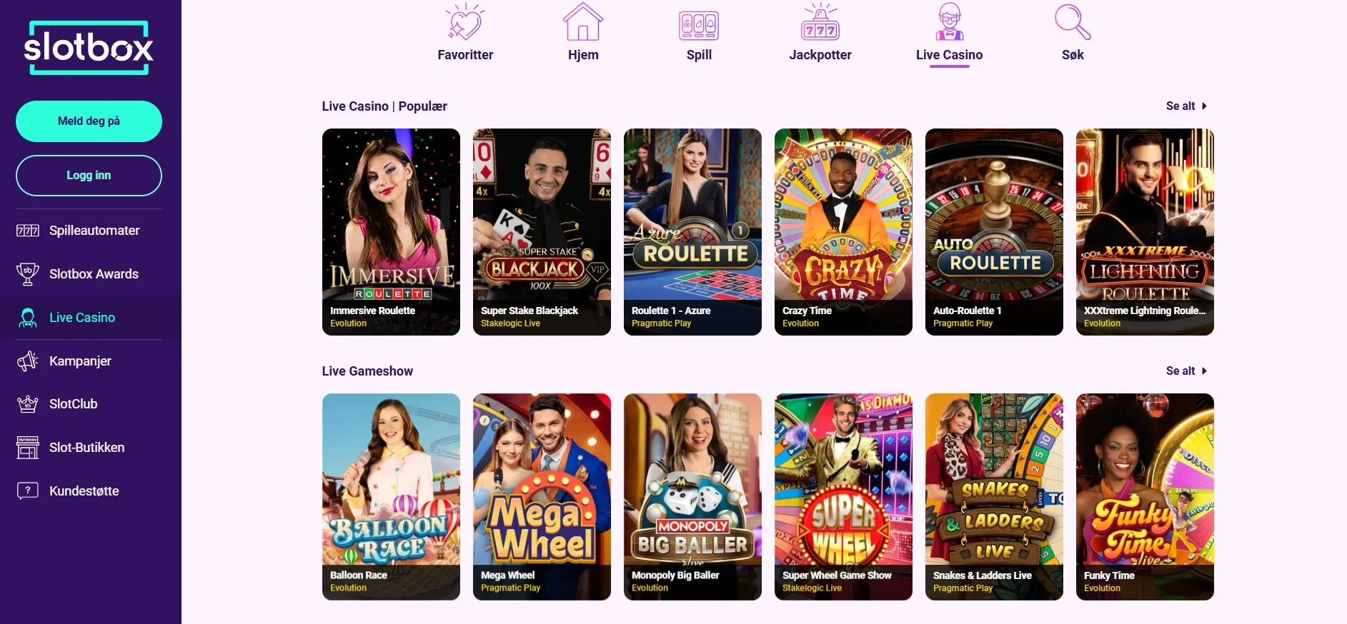 Registrering og innlogging Registrering og innlogging